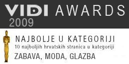 Vidi Awards Top 10 u kategoriji ZABAVA, MODA, GLAZBA